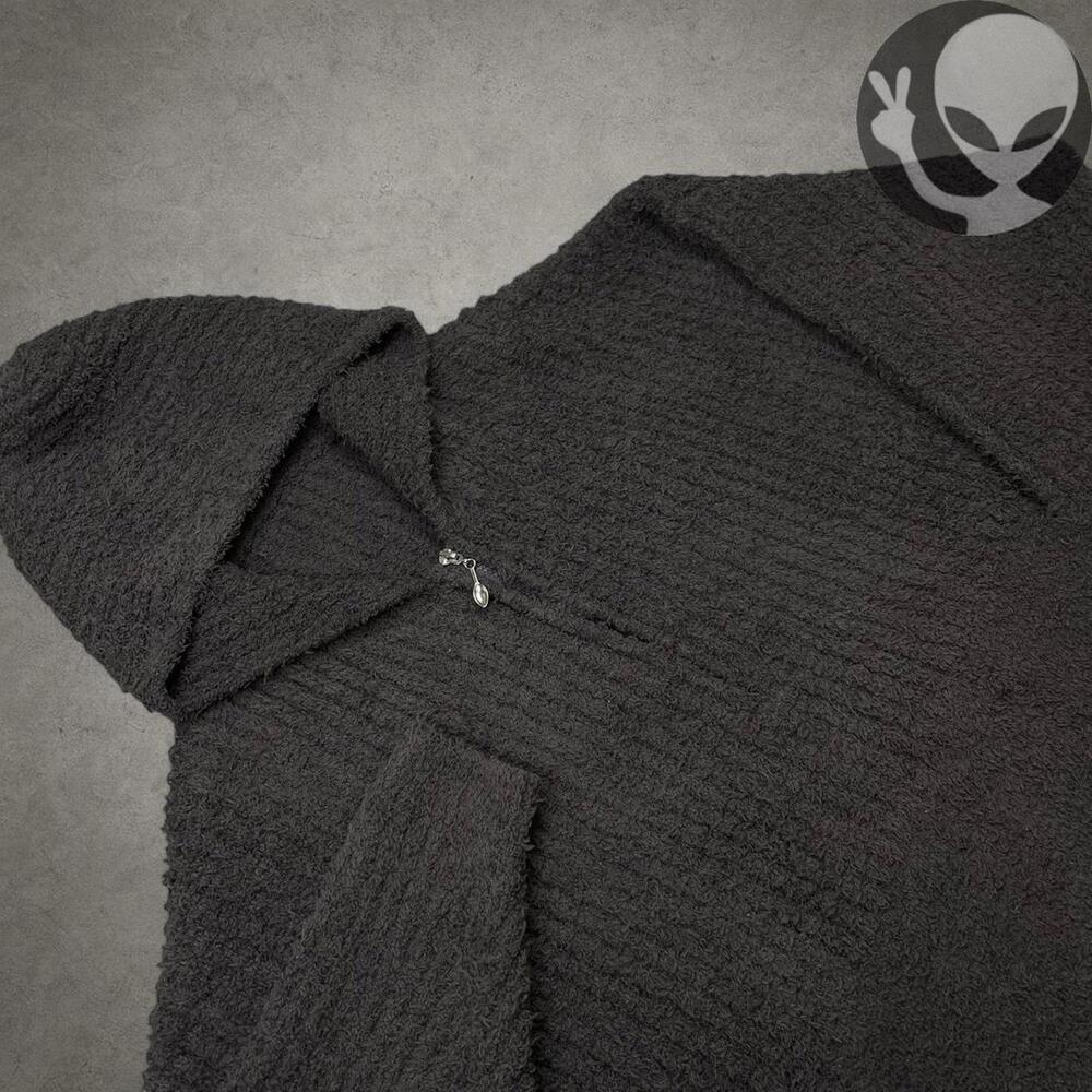 Custom Wool Robe adult extra large grey quarterzip hooded - Picture 3 of 7